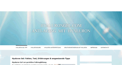Desktop Screenshot of hyalurongel.com